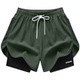 thumbnail image 4 of Yievot Running Shorts for Women with Liner Drawstring Elastic Waist Summer Athletic Workout Gym Shorts with Pockets, 4 of 8