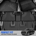 thumbnail image 4 of DIKSOAKR Floor Mats for Hyundai Palisade 2020-2025 2026 , TPE Floor Liner & Cargo Mat for Hyundai Palisade Accessories -1st 2nd Row and Cargo Liner Trunk Mat Full Set, Black, 4 of 8