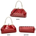 thumbnail image 2 of LinYooLis Sac à Main Rétro à Poignée Supérieure pour Femmes Sac à Bandoulière avec Serrure de Baiser Sac de Soirée pour Fête Portefeuille avec Sangle Réglable, 2 of 7