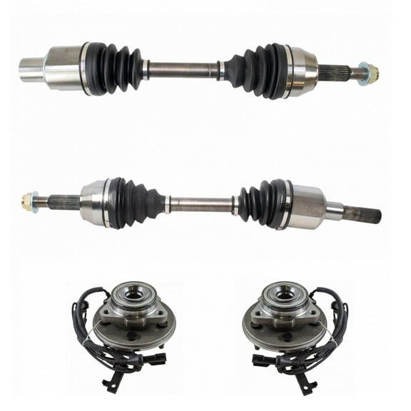 Front CV Axle Shaft Wheel Hub Bearing Kit 4pc for 06-10 Explorer Mountaineer 4WD CSA64164