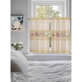 thumbnail image 3 of Yellow Summer Coastal Bathroom Window Curtain, Modern Ocean Waves Starfish Shell Light Filtering Coffee Kitchen Curtains, Bedroom Living Room Curtains 2 Panel 84"x54", 3 of 6