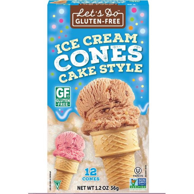 Edward & Sons Let's Do Organic Gluten Free Ice Cream Cones Cake Style