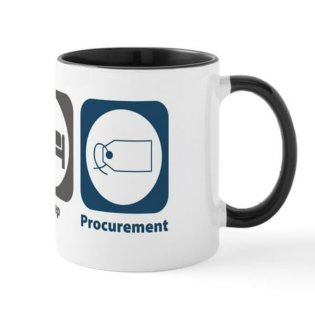 

CafePress - Eat Sleep Procurement Mug - 11 oz Ceramic Mug - Novelty Coffee Tea Cup
