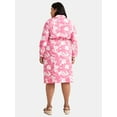 thumbnail image 2 of Time and Tru Women's and Women's Plus Midi Shirtdress with Long Sleeves, Sizes XS-4X, 2 of 4