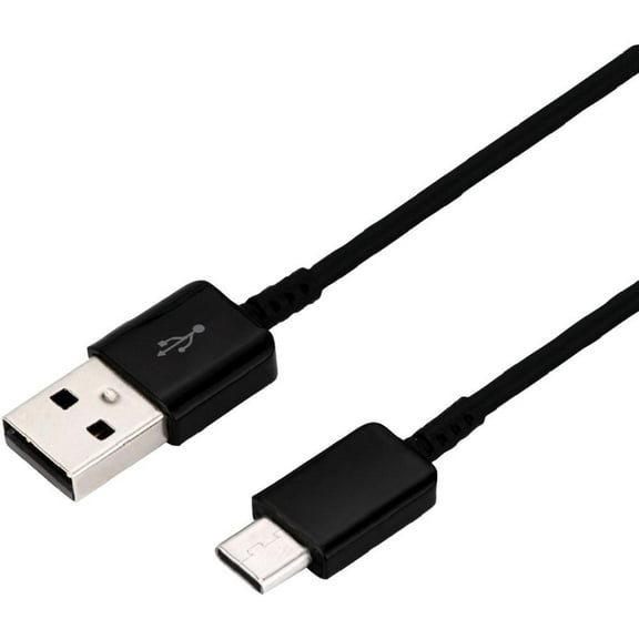 LMS DATA - USB-C to USB Plug Black Charge and Sync Cable - 1m