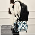 thumbnail image 6 of FORMRS Student Insulated Lunch Bag with Shoulder Strap Reusable Cooler Box for School, Green Geometric Pattern, 6 of 9