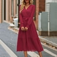 thumbnail image 5 of Sngxgn Women's V Neck Sleeveless Ruched Bodycon Party Dress(Red,M), 5 of 7