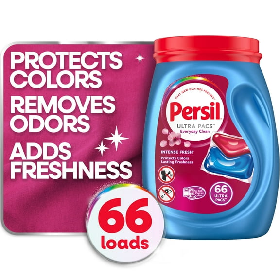Persil Deep Clean Laundry Detergent Ultra Pacs, Intense Fresh, 66 Count
