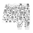 thumbnail image 5 of REDARER Kids Festive Pajama Set, Cute Cartoon Print Sleepwear, Cozy 2-Piece Long Sleeve Loungewear,Size:9-10 Years, 5 of 8