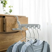 Bexikou Folding Clothes Drying Rack,5 Holes Travel Hangers Foldable, Laundry Room Hanging Rack with 5 Holes for Outdoor Camping Travel, Hotel Apartment, Student Apartment