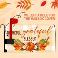 thumbnail image 3 of Thankful Grateful Blessed Fall Pumpkins Mailbox Cover Autumn Waterproof Post Letter Box for Outdoor Garden Yard Decor Standard Size 18 X 21 Inch, 3 of 6