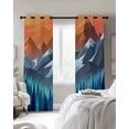 thumbnail image 2 of Orange Mountain Black Out Curtains 63 Inch Long, Room Darkening Draperies Curtains Panels, Farmhouse Blue Forest Trees Nature View Thermal Insulated Curtain for Bedroom Living Room 52"x63" 2 Panels, 2 of 8