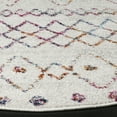 thumbnail image 4 of SAFAVIEH Madison Hannah Geometric Area Rug, Ivory/Fuchsia, 4' x 4' Round, 4 of 6