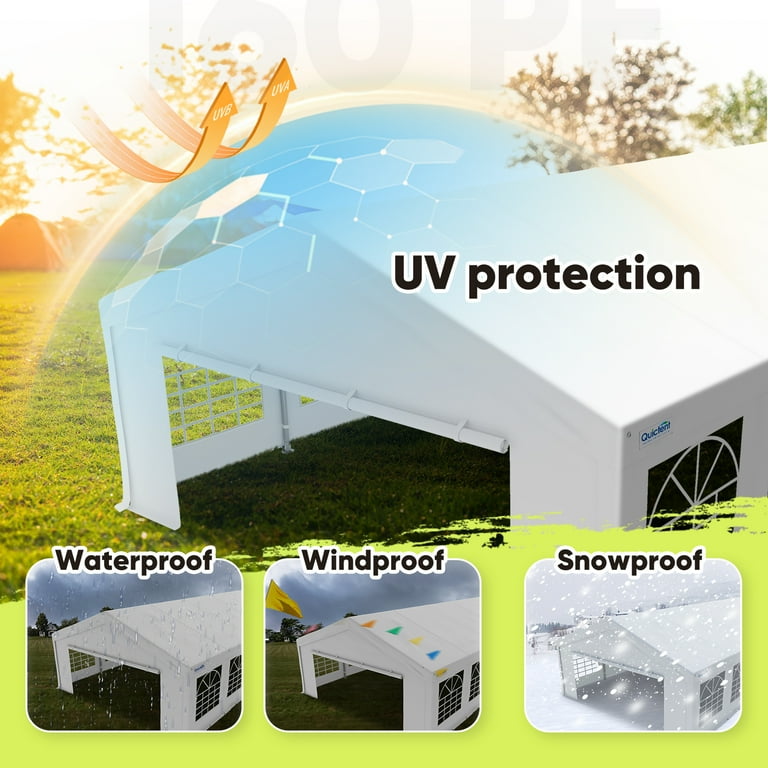 Quictent 13x26ft Party Tent Heavy Duty Outdoor Canopy Tent Carport