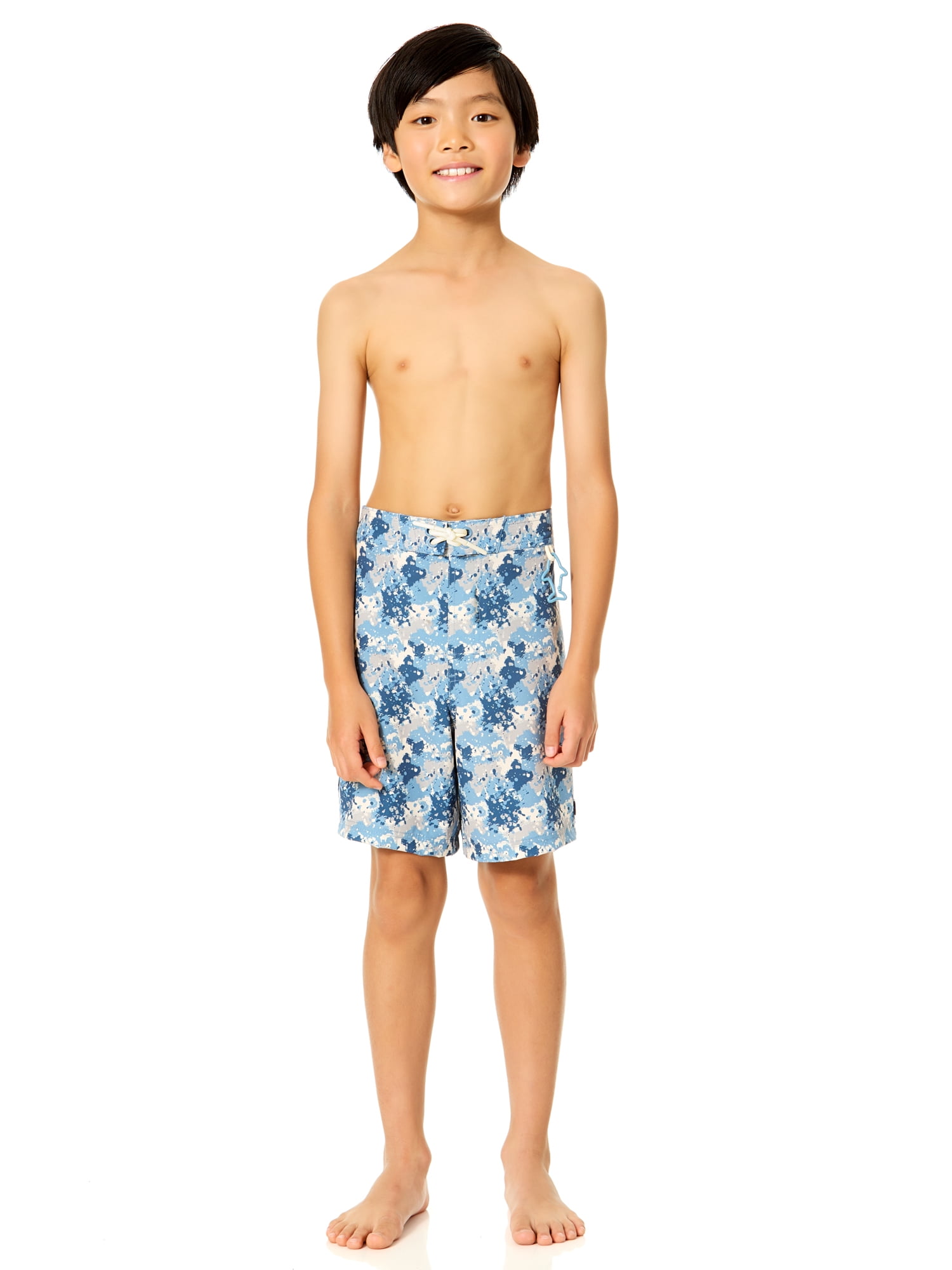 Rugged Shark Boys 6" Inseam Swim Trunks, Sizes 4-18
