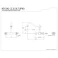 thumbnail image 4 of Kingston Brass KS1245PKX Duchess Wall Mount Bridge Kitchen Faucet, Oil Rubbed Bronze, 4 of 4