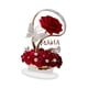 thumbnail image 2 of Decoración de escritorio acrílico de adornos de flores de rosas, plano 2d, colección, mesa de pantalla de exhibición de placa para la sala de té, 2 of 8