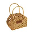thumbnail image 2 of Cesta de flores tejida a mano Cesta de regalo decorativa con virutas de madera Cesta de mimbre hecha a mano Marrón, 2 of 8