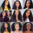 thumbnail image 5 of Headband Wig Human Hair Deep Wave None Lace Front Wig Human Hair Machine Made Wigs Glueless Curly Hair Headband Half Wigs for Black Women Human Hair Natural Color, 5 of 7