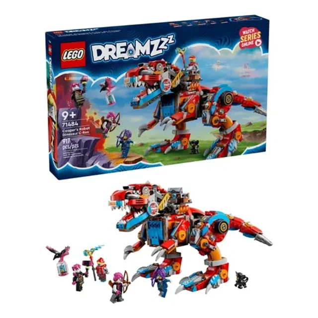 LEGO Dreamzzz Cooper’s Robot Dinosaur C-Rex Building Toy - Dinosaur Toy for Kids, Boy & Girls, Ages 9+ - Gift for Christmas - 71484
