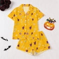thumbnail image 1 of Halloween Pajamas Halloween Graphic Short Sleeve Pajamas for Women Set, 1 of 3