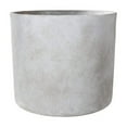 thumbnail image 3 of Urban Cement Round Pot with Bottom Base Smooth Finish Gray, Large, 3 of 5