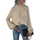 thumbnail image 1 of Suéteres de Cuello Alto para Mujer, Suéteres Casuales de Larga, Suéteres Sueltos de Punto Grueso. Albaricoque L, 1 of 10