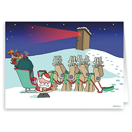 - Pit Stop! Funny Christmas Cards - Humorous 18 Boxed Christmas Cards & Envelopes -20092