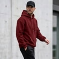 thumbnail image 4 of LRGSHF Oversized Hoodies for Men Plus‑Size Cotton‑Fleece Hooded Sweatshirt, Vintage Drawstring Fall‑Winter Running Top, Relaxed‑Fit Street‑Wear Warm Athletic Pullover, 4 of 6