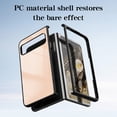 thumbnail image 3 of Nalacover Mirror Phone Case for Google Pixel Fold with Diamond Ring Holder Bracket Clear Imaging Cover, Slim Fit Makeup Soft Silicone Shockproof Lens Protection Case for Women Girls,Rosegold, 3 of 7
