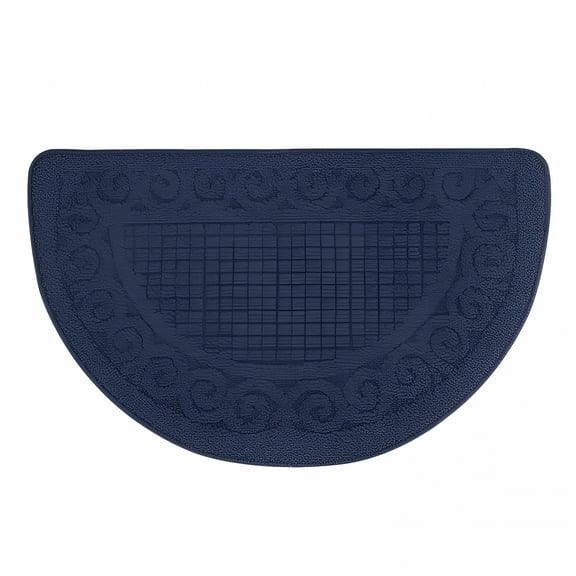 DERONA Half Round Door Mat Indoor Half Circle Entrance Rugs Outdoor Half Moon Entryway Rug Half Round Front Door Mats Rubber Welcome Mat Non Slip