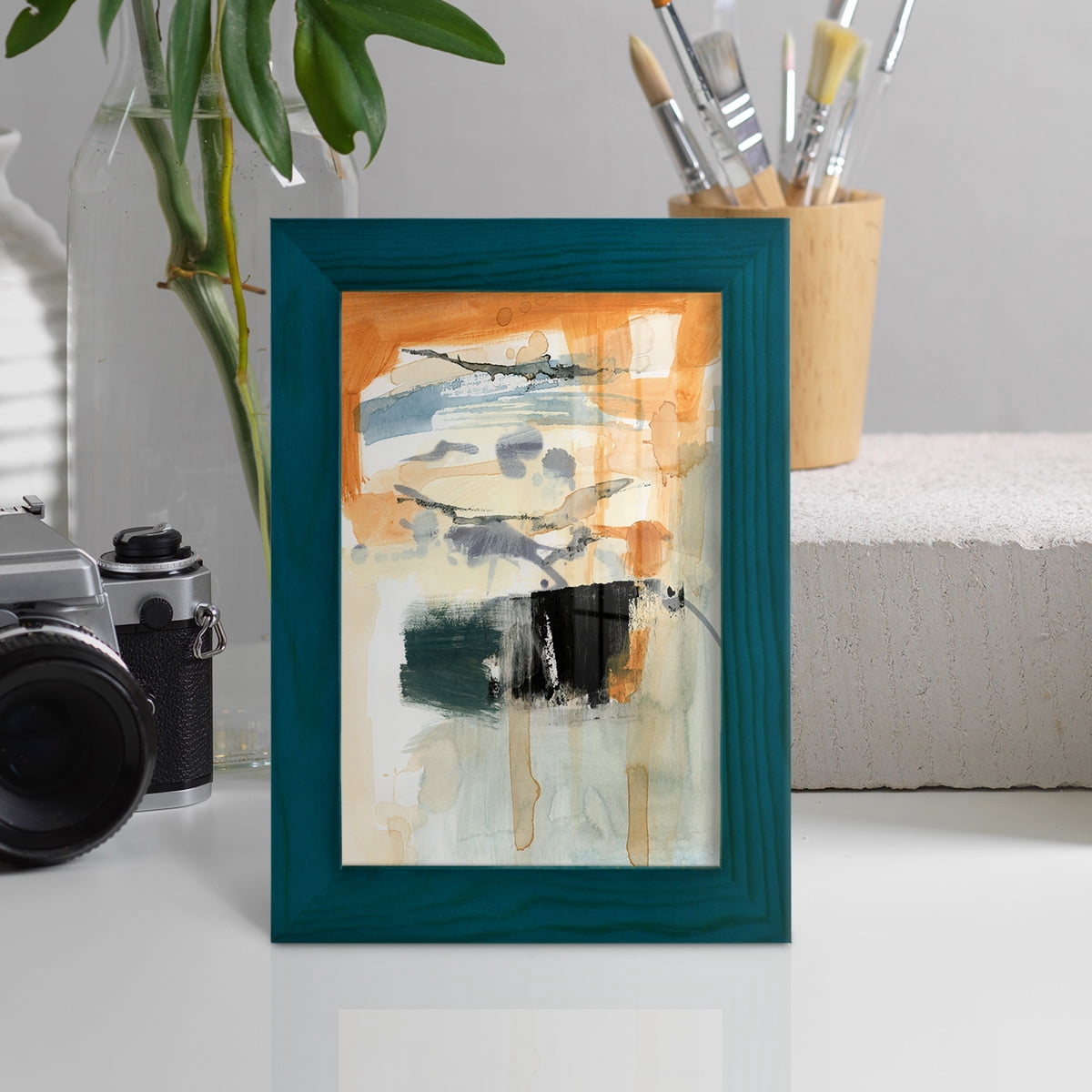 Seria I - Framed Print w/glass - Ocean Blue
