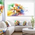 thumbnail image 1 of Abstract Multi color Flower Fusion - Large Flower Canvas Wall Art, 1 of 3