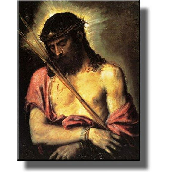 Jesus Christ by Titian Wall Art Picture on Stretched Canvas, Ready to Hang!