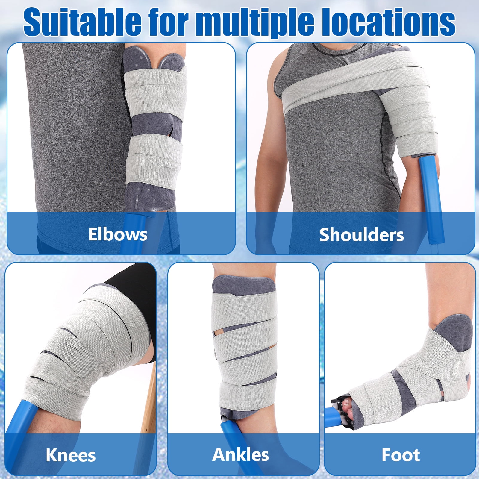 Cold Ice Machine Therapy System , Knee/Joint Pad, Cooling Reservoir and Quiet Bump, for Post-Surgery and Post-Trauma Pain Relief