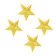 thumbnail image 2 of 10pcs Small Five-pointed Star Embroidery Cloth Patch Decorative Patch Clothes Badge for T-shirt Jeans Skirt (Yellow), 2 of 2
