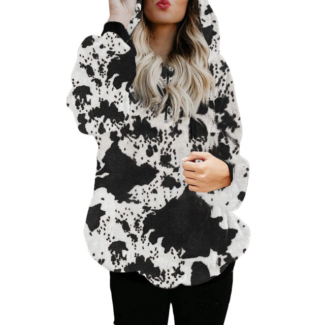 Puntoco Mujeres Grueso Fleece Manga Larga Cachemira Espesar Manga Larga tops Hoode Sudaderas Puntoco Puntoco-954