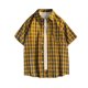 thumbnail image 1 of Camisetas Casuales de Manga Corta de la Solapa de los Hombres Botón Cuadrado Arriba de la Parte Superior, de Gran Tamaño Wicking Ropa Deportiva para Diario, 1 of 4