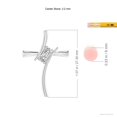 thumbnail image 3 of Angara Natural Diamond Cross Pendant Necklace for Women in 14K White Gold (Size-3.2mm) – April Birthstone Jewelry | Two Stone Diamond Cross Necklace, 3 of 7