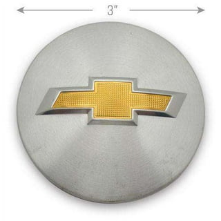 4 PCS - Chevy Emblem Badge Rally Wheel Center Hub Caps Stickers Black/Gold  2.5
