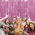 thumbnail image 3 of Versatile Aluminium Foil Photo Backdrop For Various Occasions Shimmer Streamers Curtain Backdrop Fringe Metallic Streamers Curtain Purple 8.2ft 1pc, 3 of 9