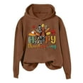 thumbnail image 1 of WEAIXIMIUNG Sweatshirts Personnalisés pour Femmes Image Action de Grâce Sweat à Capuche Imprimé Dinde pour Usage Décontracté, 1 of 1