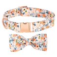 thumbnail image 1 of Adjustable Dog Collar Bowtie For Daily Wear And Parties In Orange With Removable Bow 1 Set, 1 of 3