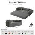 thumbnail image 3 of 79in Convertible Sofa Bed Corduroy Boneless Couch Bed Foldable Sofa Bed Pull Out Bed Futon Sleeper Sofa No Assembly, 3 of 9