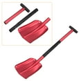 thumbnail image 3 of Uxcell Pelle à Neige 63-82cm(24 Pouces-32 Pouces) Longueur Aluminium Réglable Pelles de Camping Rétractables avec Sac de Transport, Rouge Noir, 3 of 5