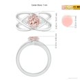 thumbnail image 4 of ANGARA Natural Solitaire Round 1.1 ct Morganite Criss Cross Ring in 14K White Gold for Women | Birthday, Anniversary, Jewelry Gift for Women | Natural Morganite Ring, 4 of 11