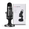 thumbnail image 4 of Microphone à Condensateur Prise 3.5mm Microphone Usb pour Pc Enregistrement Informatique Studio Diffusion en Direct Noir, 4 of 5