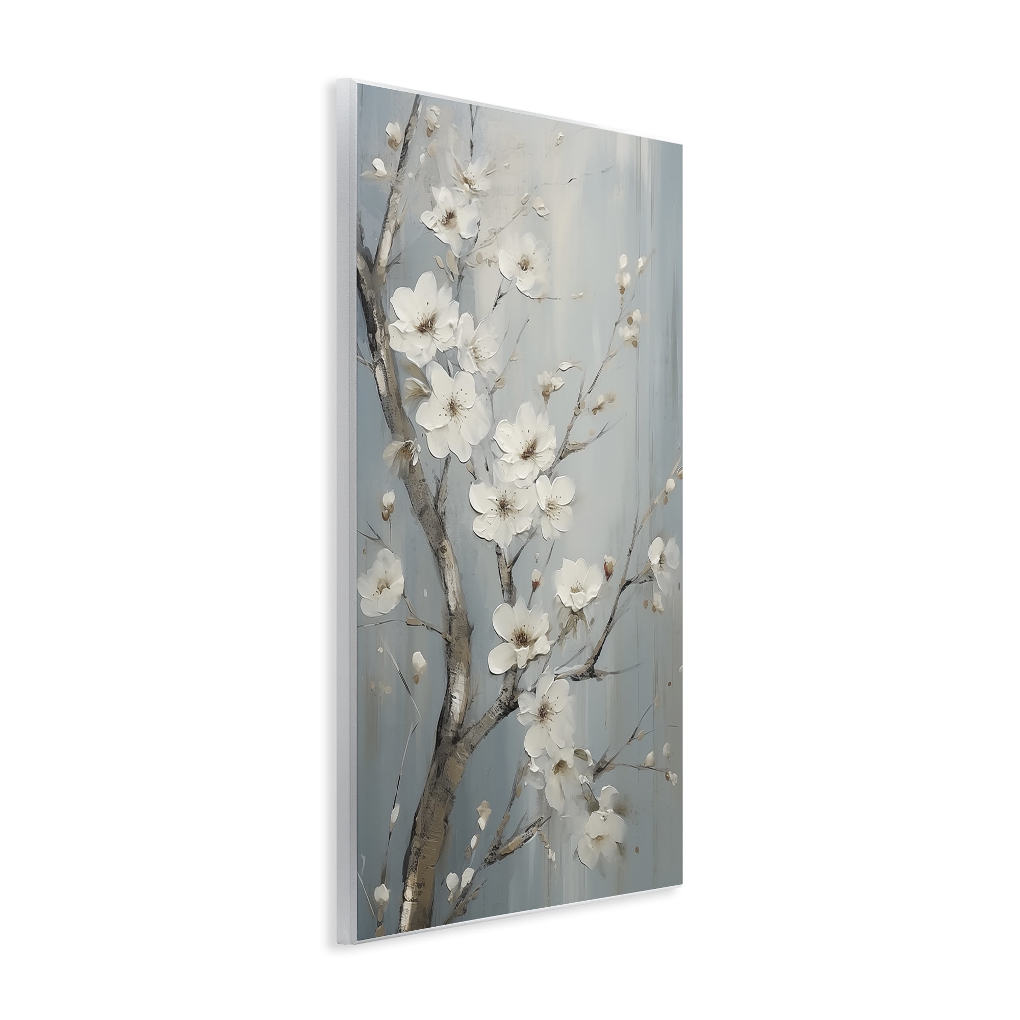 Stupell Industries White Cherry Blossoms Botanical & Floral Painting Unframed Art Print Wall Art, 13 x 19