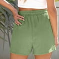 thumbnail image 7 of Hvot&aat Women Summer Lounge High Waist Shorts Drawstring Front Pockets Shorts Elastic Waist Straight Shorts, 7 of 7