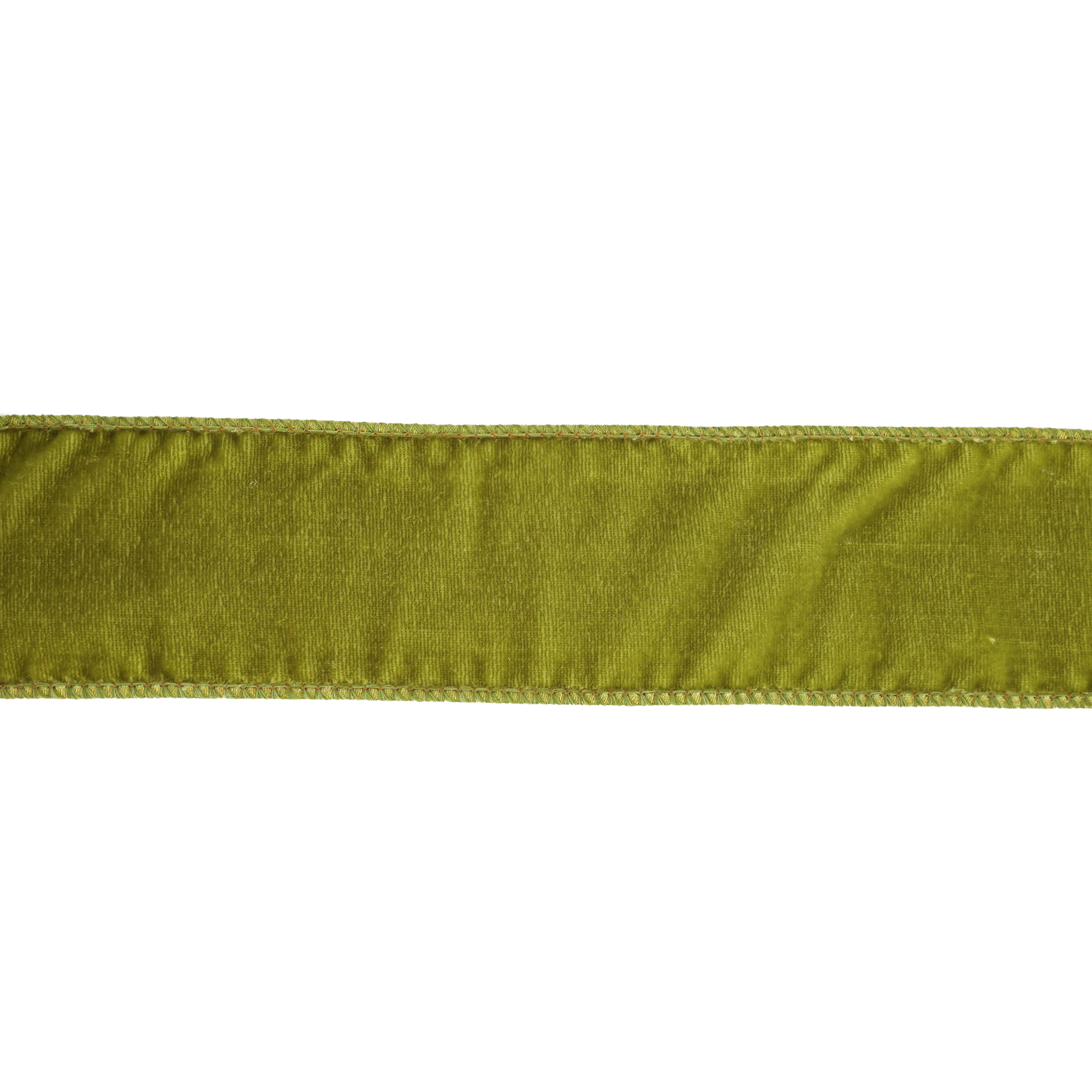 LaRibbons 2 1/2" Wired Premium Velvet Ribbon, Apple Green, 10 Yard Roll